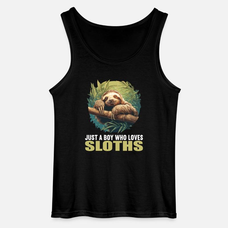 Faultiere Faultier - Gildan Männer Tank Top - Schwarz