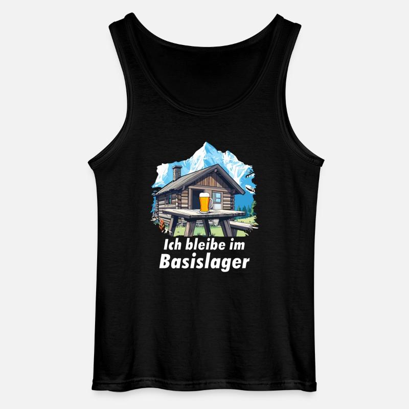 Ich bleibe im Basislager - Gildan Männer Tank Top - Schwarz