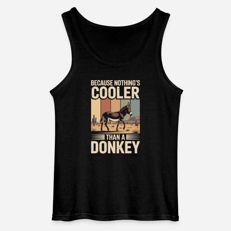 Esel Lustiger Spruch - Gildan Männer Tank Top - Schwarz