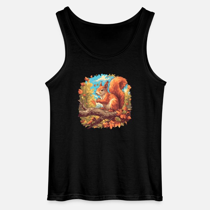 Eichhörnchen - Gildan Männer Tank Top - Schwarz