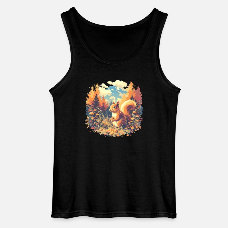 Eichhörnchen - Gildan Männer Tank Top - Schwarz