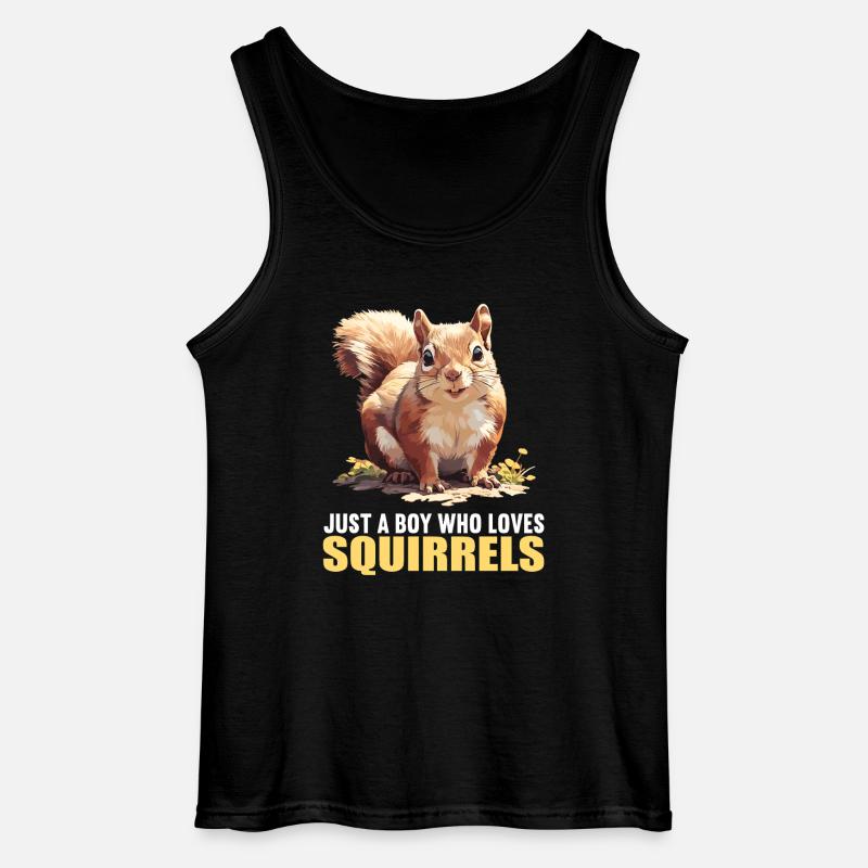 Squirrel - Gildan Men’s Tank Top - black
