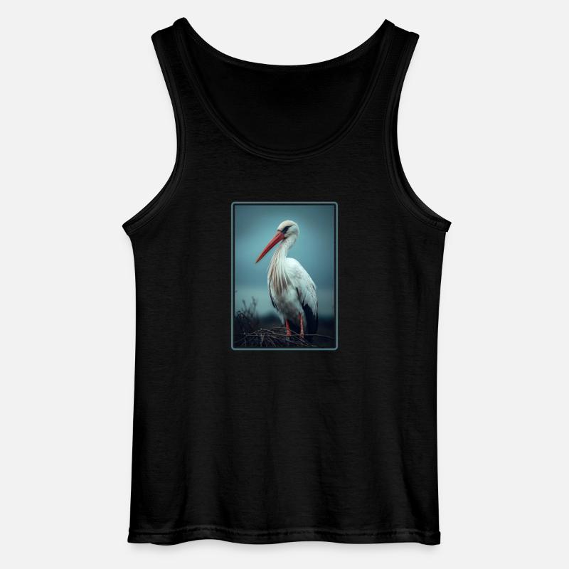 Störche Storch - Gildan Männer Tank Top - Schwarz