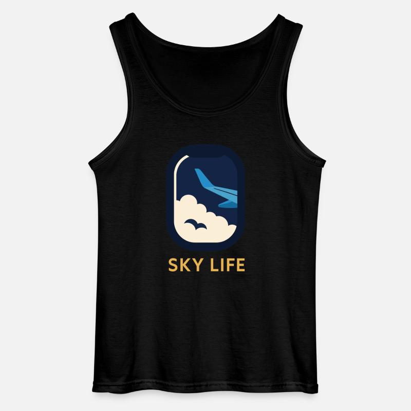Flugbegleiter Kabinencrew Leben Luftfahrt - Gildan Männer Tank Top - Schwarz