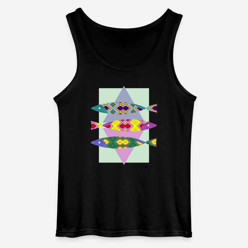 Fisch - Gildan Männer Tank Top - Schwarz