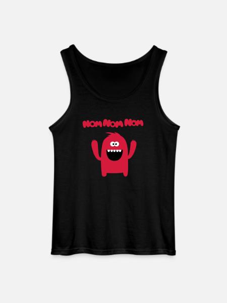 Om nom nom nom - Monster - Gildan Men’s Tank Top - black