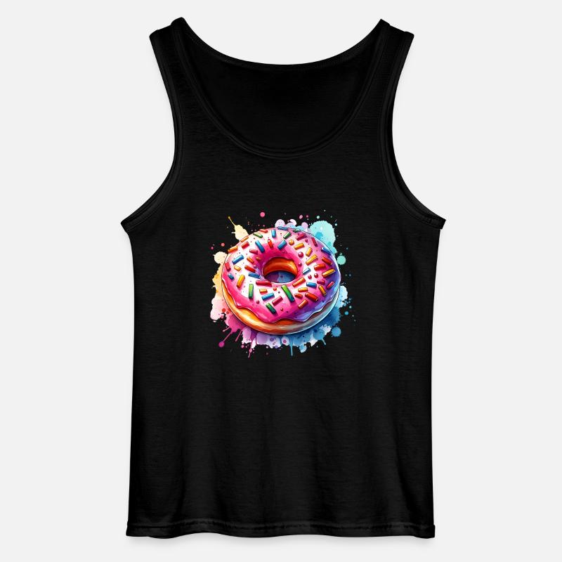 Donut - Gildan Männer Tank Top - Schwarz