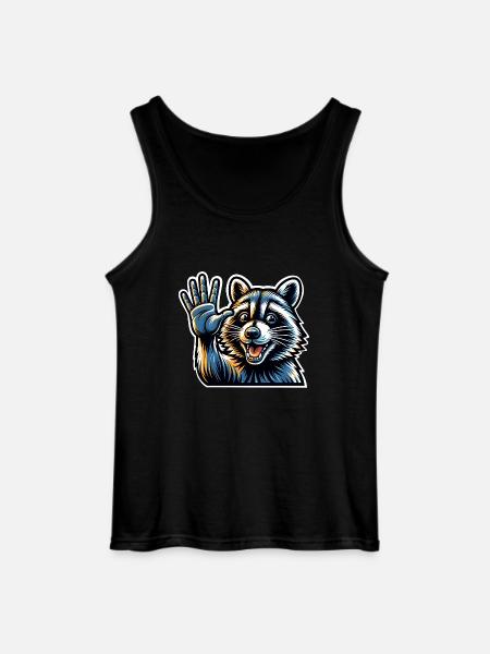Raccoon - Gildan Men’s Tank Top - black