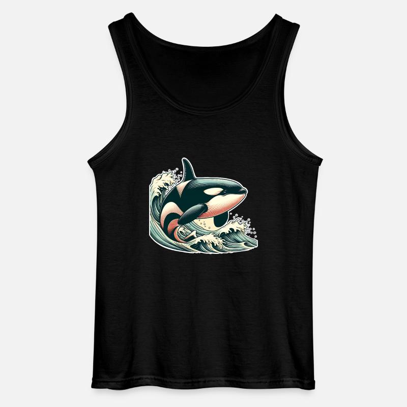 Orca Schwertwal - Gildan Männer Tank Top - Schwarz