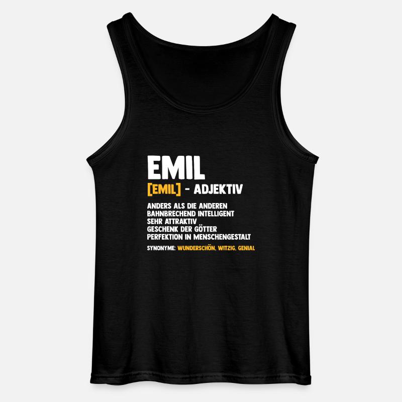 Emil - Gildan Männer Tank Top - Schwarz