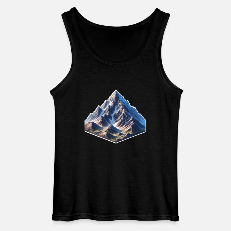 Berg - Gildan Männer Tank Top - Schwarz