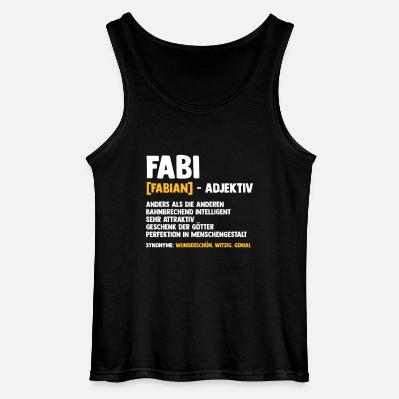 Fabian - Gildan Männer Tank Top - Schwarz