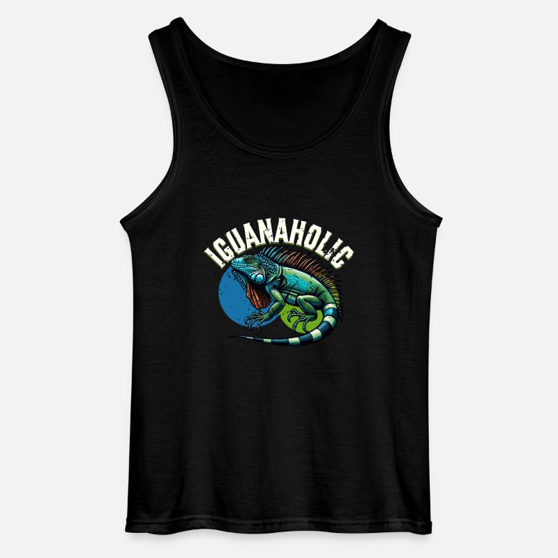 Leguan - Gildan Männer Tank Top - Schwarz