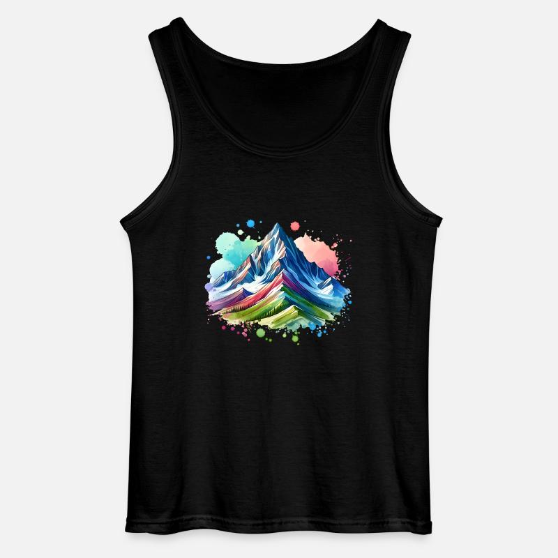 Berge - Gildan Männer Tank Top - Schwarz