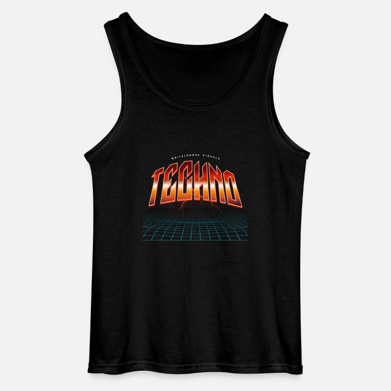 Techno - Gildan Männer Tank Top - Schwarz