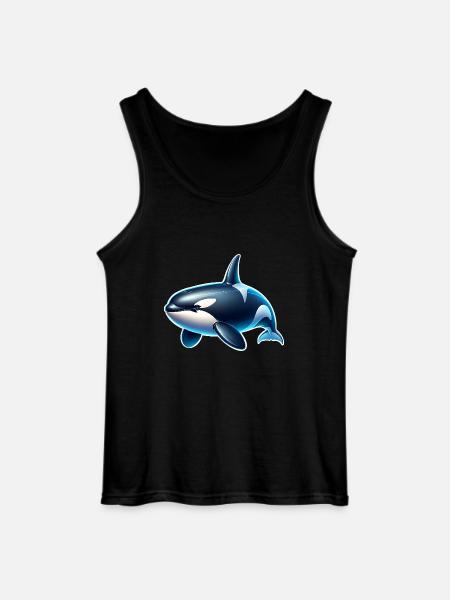 Orca Killer Whale - Gildan Men’s Tank Top - black