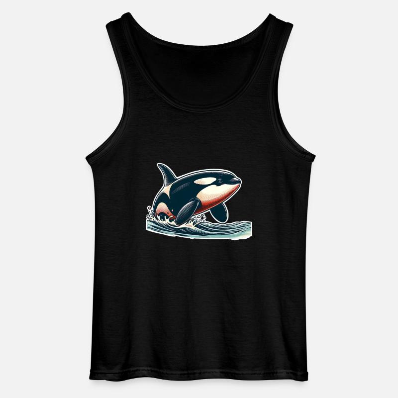 Orca Schwertwal - Gildan Männer Tank Top - Schwarz