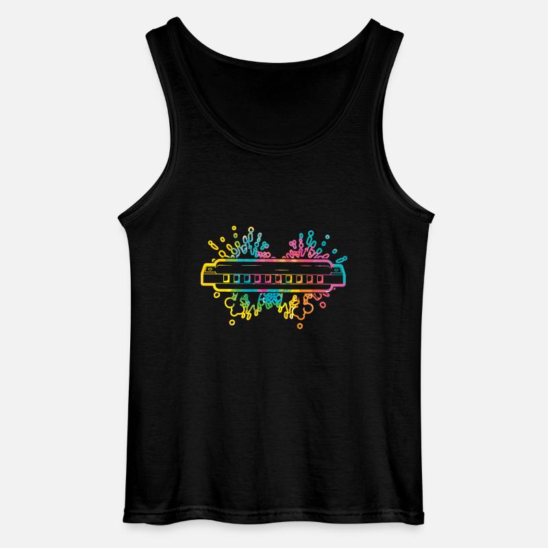 Harmonica Harmonica - Gildan Men’s Tank Top - black