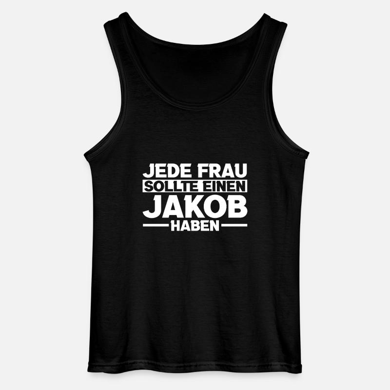 Jakob - Gildan Männer Tank Top - Schwarz