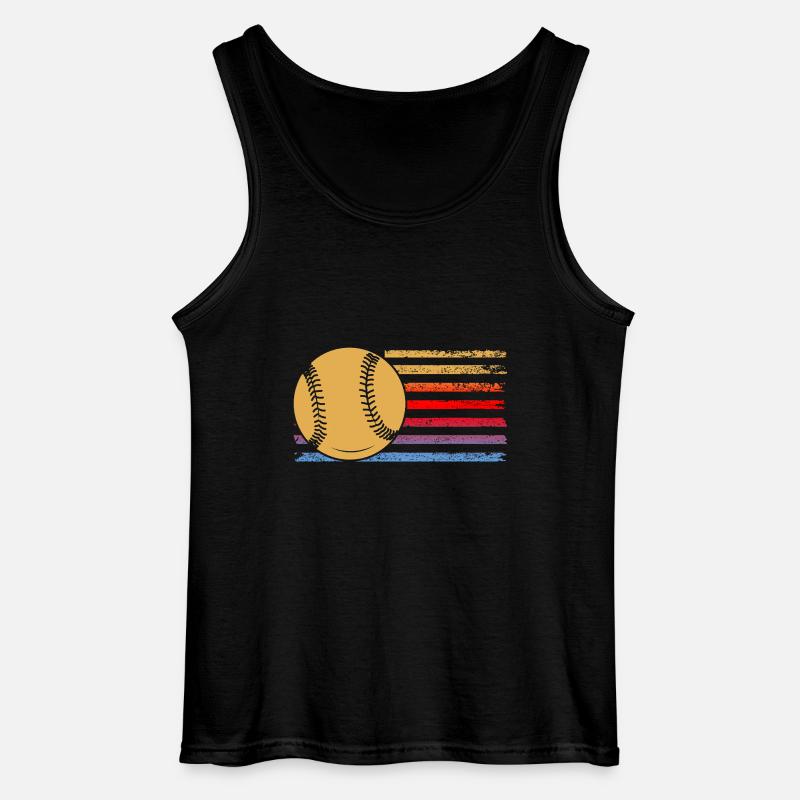 Baseballspieler Baseball - Gildan Männer Tank Top - Schwarz