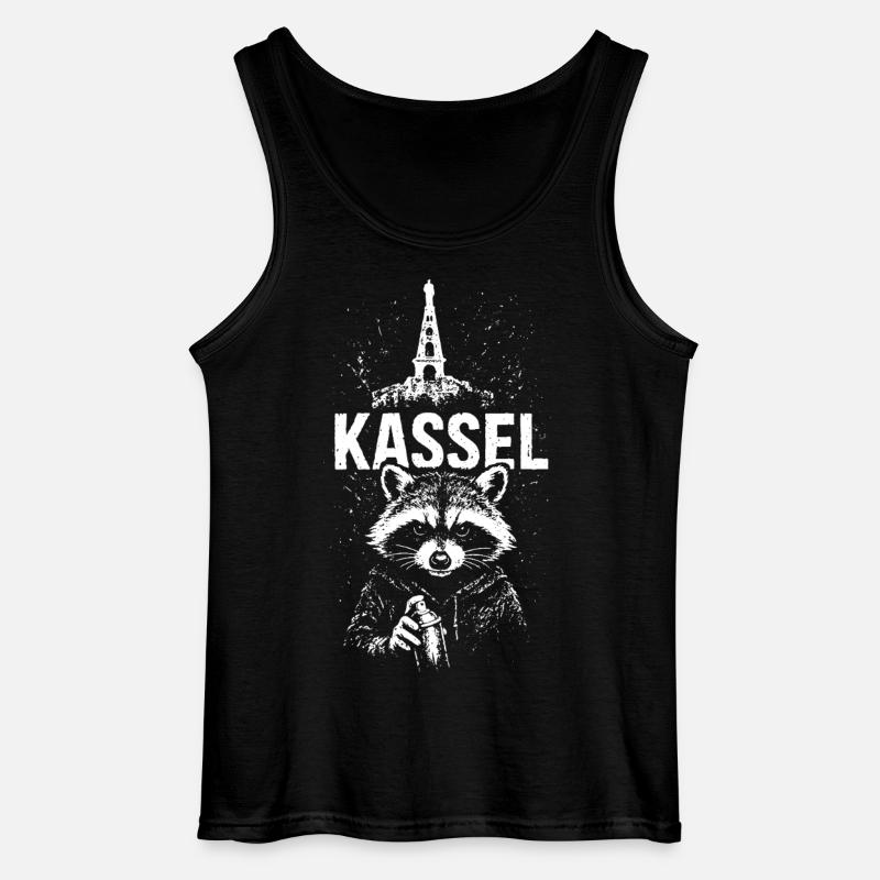 Kassel Herkules Waschbär Kassel - Gildan Männer Tank Top - Schwarz