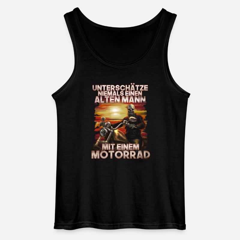 Biker - Alter Mann - Gildan Männer Tank Top - Schwarz