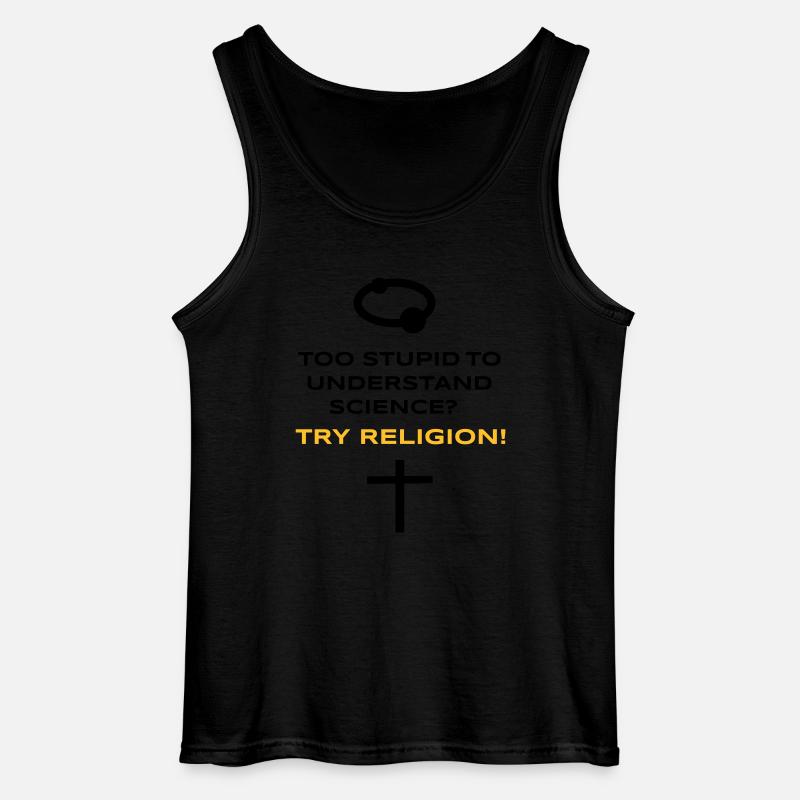 Science vs. Religion - Gildan Männer Tank Top - Schwarz