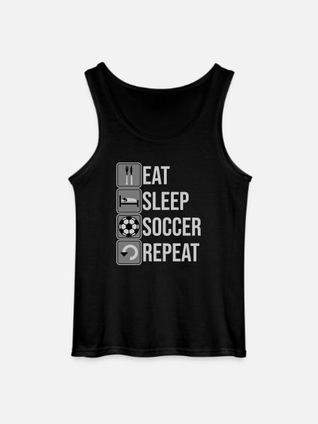 Eat Sleep Soccer Repeat - Gildan Men’s Tank Top - black