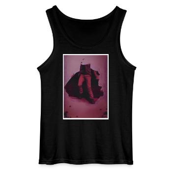 Run - Gildan Männer Tank Top - Schwarz - Vorne - AI Model Male 185 dark (185cm)