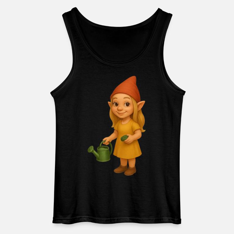 Zwergin mit Gießkanne - Gildan Männer Tank Top - Schwarz
