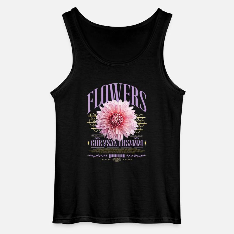 Chrysantheme Chrysanthemen - Gildan Männer Tank Top - Schwarz