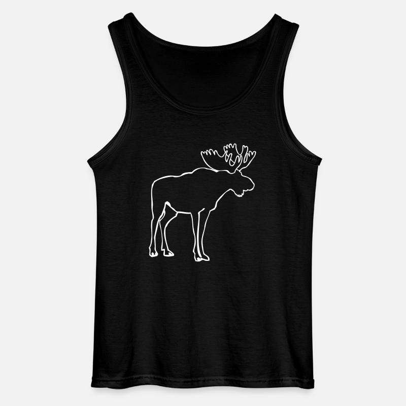 Elch - Moose - Elk - Gildan Männer Tank Top - Schwarz