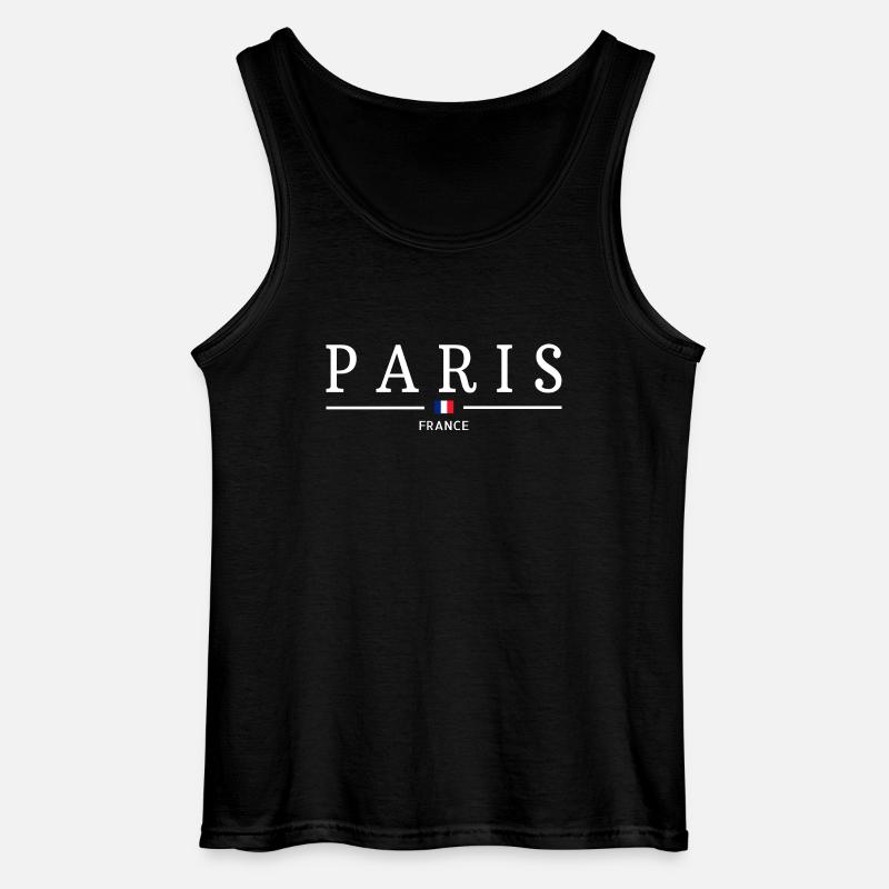 PARIS - Gildan Männer Tank Top - Schwarz