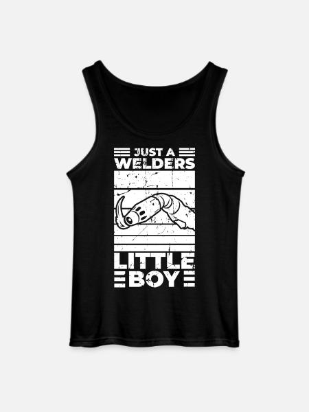 Funny welder boy - Gildan Men’s Tank Top - black