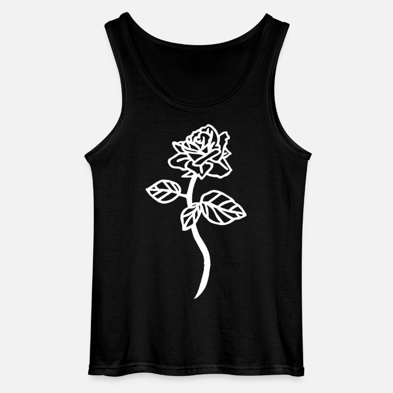 Den hvite rosen - Gildan singlet for menn - svart
