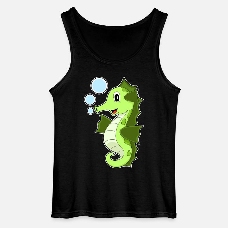 Seepferdchen - Gildan Männer Tank Top - Schwarz