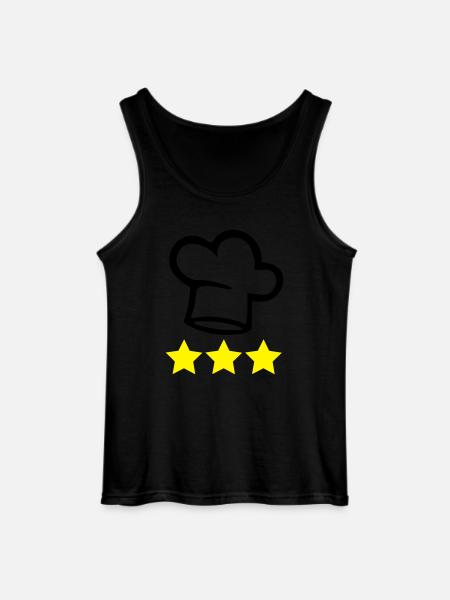 Chef's hat cook 3 stars - Gildan Men’s Tank Top - black