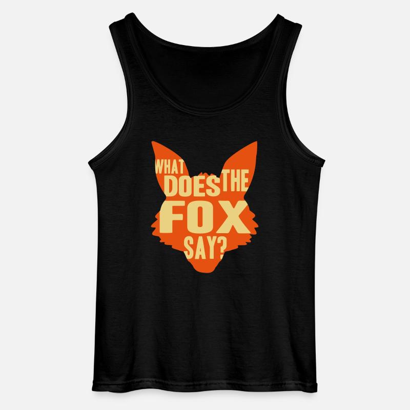 What Does The Fox Say - Gildan Männer Tank Top - Schwarz