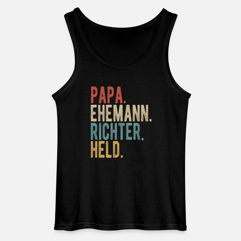 Richter Papa Ehemann Held - Gildan Männer Tank Top - Schwarz