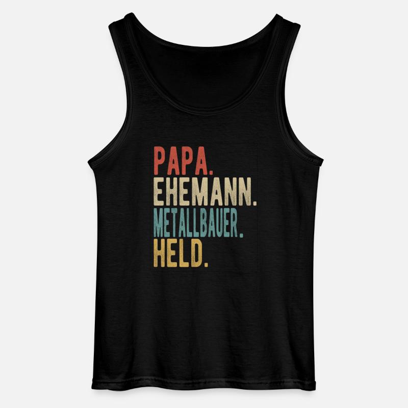 Metallbauer Papa Ehemann Held - Gildan Männer Tank Top - Schwarz