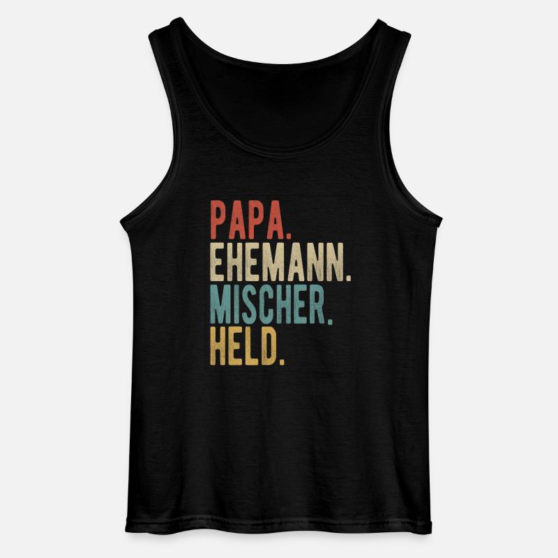 Mischer Papa Ehemann Held - Gildan Männer Tank Top - Schwarz
