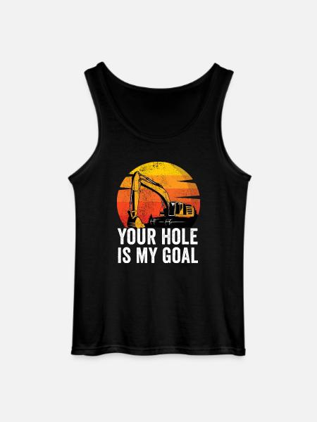 Excavator Construction Worker - Gildan Men’s Tank Top - black
