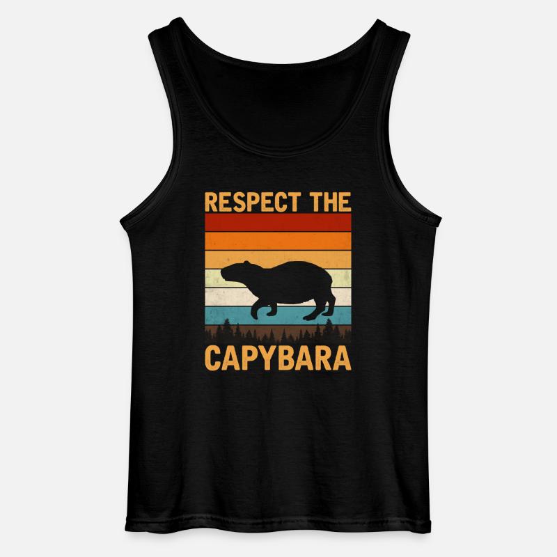 Capybara - Gildan Männer Tank Top - Schwarz