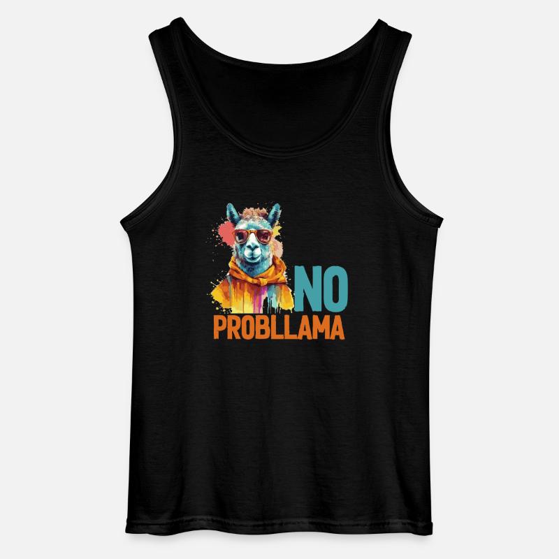 Kein Problem, Lama - Gildan Männer Tank Top - Schwarz