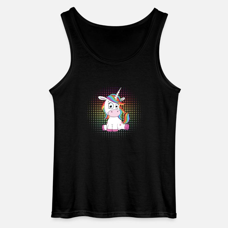 Süßes Einhorn - Gildan Männer Tank Top - Schwarz