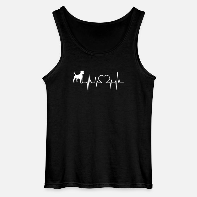 Glatthaar-Foxterrier Geschenk Shirt - Gildan Männer Tank Top - Schwarz
