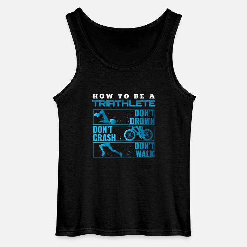 Triathlon Tshirt Geschenk Evolution Männer - Gildan Männer Tank Top - Schwarz
