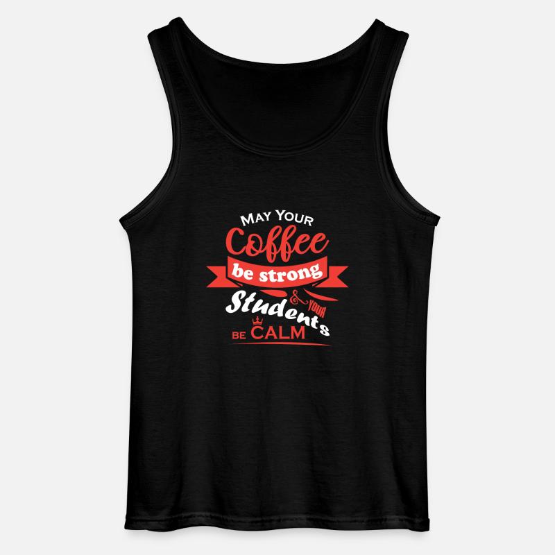 Kaffee für Lehrer Geschenkidee - Gildan Männer Tank Top - Schwarz