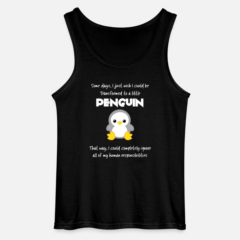 Pinguin - Erwachsen - Sarkasmus - Geschenk - Fun - Gildan Männer Tank Top - Schwarz