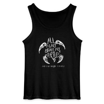 Turtles Schildkröte shirt Geschenk Tier Wasser - Gildan Männer Tank Top - Schwarz - Vorne - AI Model Male 185 dark (185cm)
